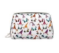 Xmas Funny Gnomes Printed Large Makeup Organizer Versatile Toiletry Case with Secure Zipper Closure for Women