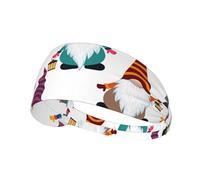 Xmas Funny Gnomes Workout Sweatbands Adjustable Hairband For Basketball,Fitness Athletics Football, Yoga