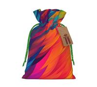 Xmas Gift Bags Xmas Treat Bags Reusable Christmas Bags for Gifts Abstract Colors Pattern Gift Bags with Tags Party Supplies S