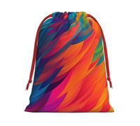 Xmas Gift Bags Xmas Treat Bags Reusable Christmas Bags for Gifts Abstract Colors Pattern Gift Bags with Tags Party Supplies S