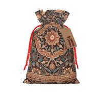 Xmas Gift Bags Xmas Treat Bags Reusable Christmas Bags for Gifts Antique Orientalist Art Gift Bags with Tags Party Supplies S