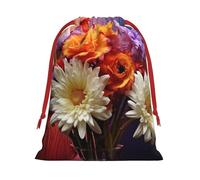 Xmas Gift Bags Xmas Treat Bags Reusable Christmas Bags for Gifts Beautiful of Flowers Gift Bags with Tags Party Supplies S