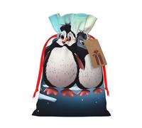 Xmas Gift Bags Xmas Treat Bags Reusable Christmas Bags for Gifts Five Cute Penguins Gift Bags with Tags Party Supplies