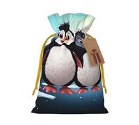 Xmas Gift Bags Xmas Treat Bags Reusable Christmas Bags for Gifts Five Cute Penguins Gift Bags with Tags Party Supplies