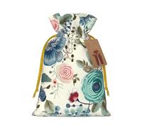 Xmas Gift Bags Xmas Treat Bags Reusable Christmas Bags for Gifts Modern Bohemia Flower Gift Bags with Tags Party Supplies S