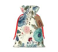 Xmas Gift Bags Xmas Treat Bags Reusable Christmas Bags for Gifts Modern Bohemia Flower Gift Bags with Tags Party Supplies S