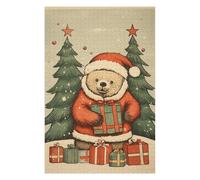 Xmas Gifts for Bear Wooden Jigsaw Puzzle for Adults, 1000 PCS