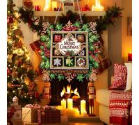 Xmas Gifts for Women 2024 Painting Pendants Christmas Door Hanging Window Ornaments Christmas Diamond Art Painting Window Pendants Home Garden Wall Hanging Kit