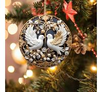 Xmas Gifts for Women friends 2024 Christmas Stereoscopic Vision Birth Blessing Pendant Birth Acrylic Car Hanging Ornaments for Home Garden Party Decor Desktop Decoration
