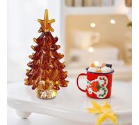 Xmas Gifts for Women friends Glass Ornaments Mini-landscapes Christmas Tree Xmas Gifts Tabletop Decoration for DIY Crafts Christmas Decoration