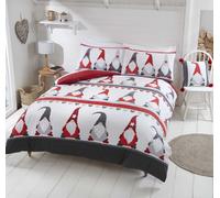 Rapport Festive Gonks Duvet Cover Christmas Bed Set, White, 2 pieces, Single