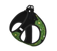 Xmas Green Tree Print Harness Leash Set For Cats And Dogs, Reflective Adjustable, Soft Breathable Mesh Vest With Escape-Proof Lead, For Small Pets And Kitten Puppies