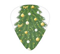 Xmas Green Tree Printed Guitar Picks 12 Pack Picks Sampler With Storage Box For Guitar Bass Ukulele 0.46mm