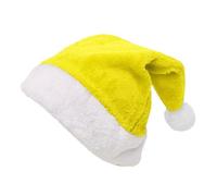 Xmas Hats Santa Hat Kids Fluffy Unisex Comfy Warm Christmas Hats for New Year Customes Children Xmas Novelty Funny Caps Holiday Festive Theme Party Decorations Yellow