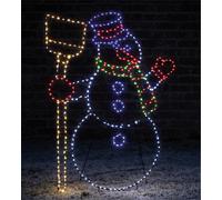 Xmas Haus 102Cm Snowman Silhouette 399 Multicolour Led Outdoor Christmas Flash