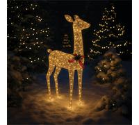 Xmas Haus 107CM Gold Rattan LED Christmas Festive Deer