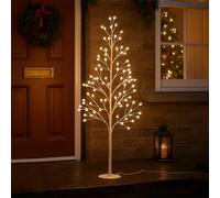 Xmas Haus 120cm 120 Warm White/w Micro Led Tree White 5M Lead