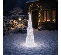 Xmas Haus 150Cm Silver Cone Led Light Tower 350 White Led Christmas Outdoor