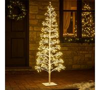 Xmas Haus 150Cm White Wire Tree 2000 Warm White Led Outdoor Christmas Light
