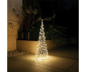 Xmas Haus 18x18x66cm Black Tower Tree 200Warm White MicroLed 5M Lead