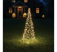 Xmas Haus 20x20x57cm Black Tower Tree 300Warm White MicroLed 5M Lead