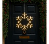 25CM 30L WW Led Hanging Snowflake ,3xAA Xmas Haus Black One Size