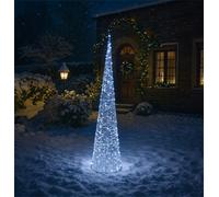 Xmas Haus 32x32x150cm Silver Tower Tree 350w MicroLed 5M Lea