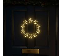 Xmas Haus 34cm 60Warm White LED Metal Ring 3m lead Outdoor