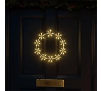 Xmas Haus 36Cm Metal Led Ring 60 Warm White Led Outdoor Christmas Wall Decor