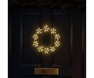 Xmas Haus 36Cm Metal Led Ring 60 Warm White Led Outdoor Christmas Wall Decor