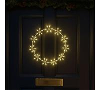 Xmas Haus 44cm 78Warm White LED Metal Ring 3m lead Outdoor