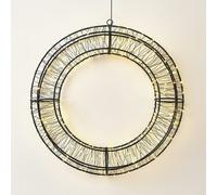 Xmas Haus 50 x 8.5cm 2D 720 LED Warm White Wreath with 10% Twinkle