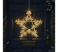 Xmas Haus 500mm Warm White LED Christmas Festive Holiday Metal Star 120 LEDs, 8-Function IP20 Transformer & 3M Cable, Outdoor Festive Light Decoration