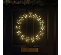 Xmas Haus 55cm 96Warm White LED Metal Ring 3m lead Outdoor