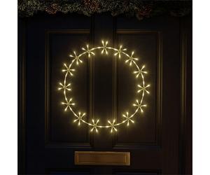 Xmas Haus 55Cm Metal Led Ring 96 Warm White Led Outdoor Christmas Wall Decor