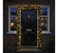 Xmas Haus 5M Pre Lit Christmas Garland 80 Warm White Led Outdoor Timer