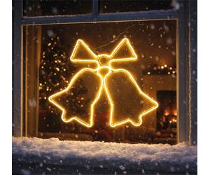 Xmas Haus 60Cm Led Neon Christmas Bell 120 Warm White Led Outdoor Timer