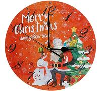 Xmas Haus 9" Christmas Decorative Festive Santa Wall Clock For home Decoration