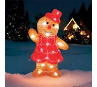 Xmas Haus Acrylic Festive Christmas LED Gingerbread Figure Battery Operated