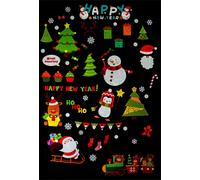 Xmas Haus Christmas Window Themed Sticker set of 78 in Black Xmas Haus Black