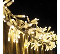 Xmas Haus Cluster Lights White Rubber IP65 5m /250 LED Warm White Xmas Haus White