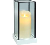 Xmas Haus Hurricane Glass Candle Holder with LED Candle L