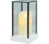 Xmas Haus Hurricane Glass Candle Holder with LED Candle M