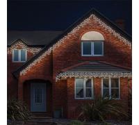 Xmas Haus Icicle lights Black Rubber 60/40/20 Drop 7M Cool White Xmas Haus Black