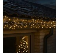 XMAS HAUS LED Christmas Cluster Light, 1920 Warm White LED, Timer, 8 Modes, Silver Wire, PSU, Indoor or Outdoor Use, Festive Seasonal Decoration 24m