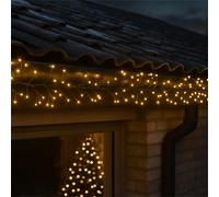 XMAS HAUS LED Christmas Cluster Light, 480 Warm White LED, Timer, 8 Modes, Green Wire, PSU, Indoor or Outdoor Use, Festive Seasonal Decoration 6m