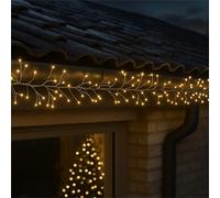 XMAS HAUS LED Christmas Cluster Light, 480 Warm White LED, Timer, 8 Modes, Siver Wire, PSU, Indoor or Outdoor Use, Festive Seasonal Decoration 6m