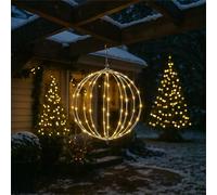 Xmas Haus Outdoor or Indoor Copper Gold Sphere with 140 Bright LED's, Timer Power Supply and 10m Lead for Festive Christmas Decoration Lights