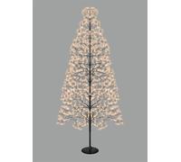 Xmas Haus Pre Lit Firework Tree with Copper Gold Micro LEDs, Black Frame, Timer PSU, 5m Lead, Indoor, Outdoor, For Festive Decoration, Garden Decor, Christmas Celebrations, Home, Window Display 6Ft