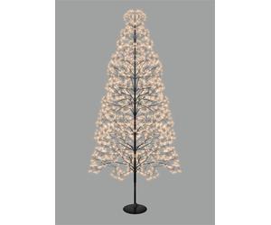 Xmas Haus Pre Lit Firework Tree with Copper Gold Micro LEDs, Black Frame, Timer PSU, 5m Lead, Indoor, Outdoor, For Festive Decoration, Garden Decor, Christmas Celebrations, Home, Window Display 6Ft
